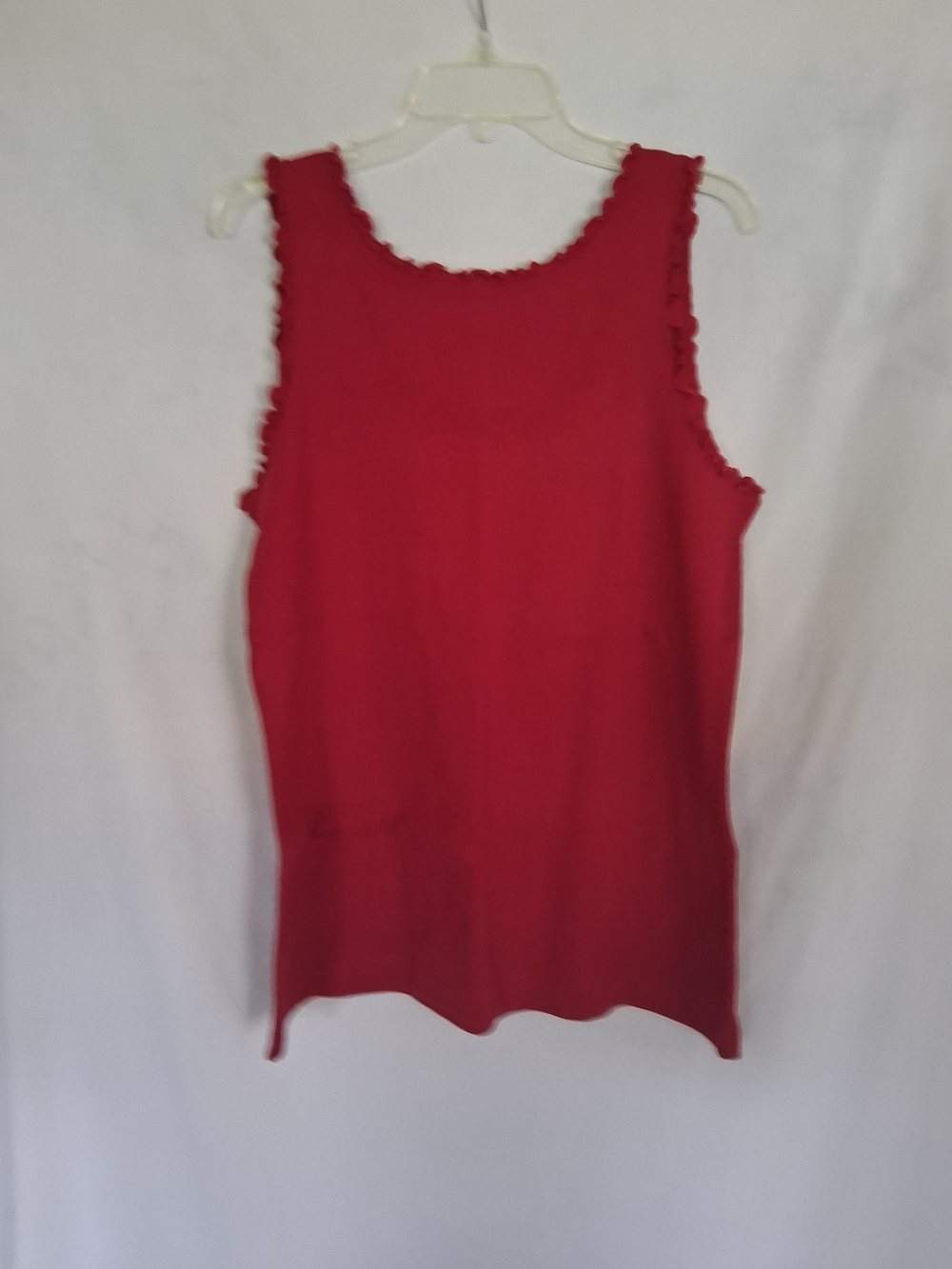 Classic Red Ruffle Trim Tank Top - Picture 5 of 5